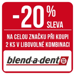 Sleva 20 % na celou značku Blend-a-dent při koupi 2 ks v libovolné kombinaci