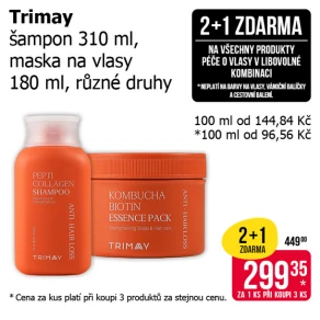 Akce 2+1 zdarma na produkty péče o vlasy při koupi 3 ks v libovolné kombinaci
