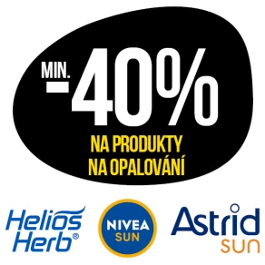 Sleva min. 40 % na produkty na opalování značek Helios Herb, Nivea Sun a Astrid Sun