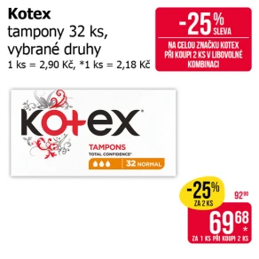 Sleva na produkty Kotex