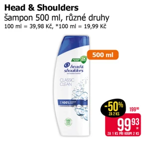 Sleva na produkty Head & Shoulders