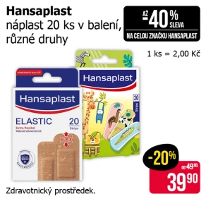 Sleva na produkty Hansaplast