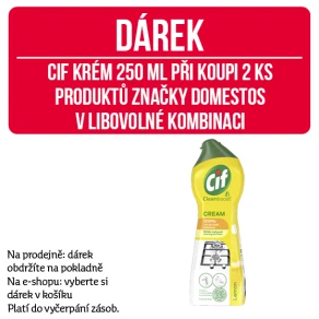 Dárek - Cif krém 250 ml při koupi 2 ks produktů značky Domestos v libovolné kombinaci