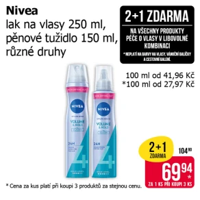 Akce 2+1 zdarma na produkty péče o vlasy při koupi 3 ks v libovolné kombinaci