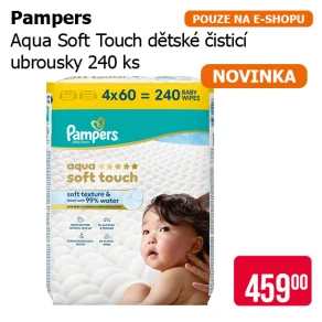 Pampers - Aqua Soft Touch Dětské čisticí ubrousky 240 ks