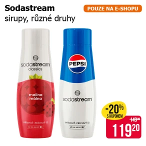 Sodastream - Sirupy, různé druhy