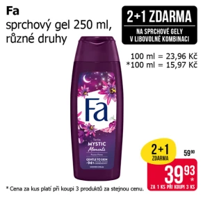 Akce 2+1 na sprchové gely v libovolné kombinaci