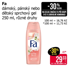 Sleva na produkty Fa