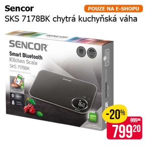 Sencor - SKS 7178BK chytrá kuchyňská váha