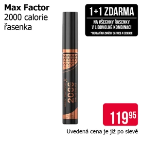 Akce 1+1 zdarma na všechny řasenky v libovolné kombinaci