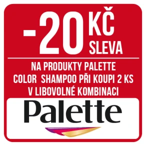 Sleva 20 Kč produkty Pallette Color Shampoo při koupi 2 ks v libovolné kombinaci