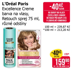 Sleva na produkty L'Oréal Paris