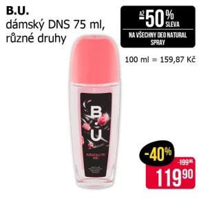 Sleva na produkty B.U.