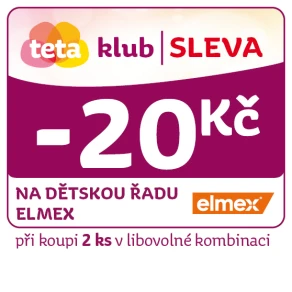 Využijte klubové nabídky - Sleva 20 Kč na dětskou řadu Elmex při koupi 2 ks v libovolné kombinaci