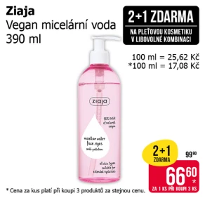 Akce 2+1 zdarma na pleťovou kosmetiku v libovolné kombinaci