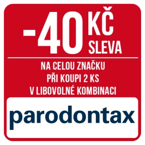 Sleva 40 Kč na celou značku Parodontax při koupi 2 ks v libovolné kombinaci