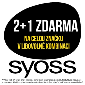 Akce 2+1 zdarma na celou značku Syoss v libovolné kombinaci