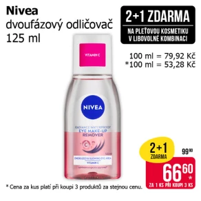 Akce 2+1 zdarma na pleťovou kosmetiku v libovolné kombinaci