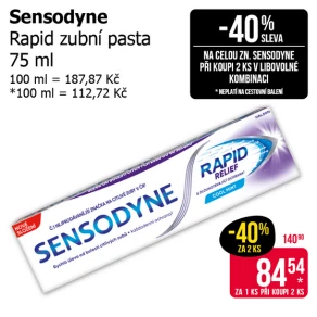 Sleva na produkty Sensodyne