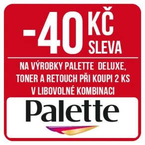Sleva 40 Kč na produkty Palette Deluxe, Toner a Retouch při koupi 2 ks v libovolné kombinaci