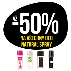 Sleva až 50 % na všechny deo natural spray