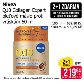 Akce 2+1 zdarma na pleťovou kosmetiku v libovolné kombinaci