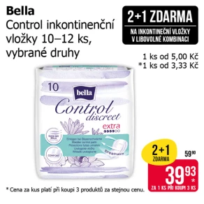 Akce 2+1 zdarma na inkontinenční vložky v libovolné kombinaci