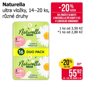 Sleva na produkty Naturella
