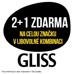 Akce 2+1 zdarma na celou značku Gliss v libovolné kombinaci