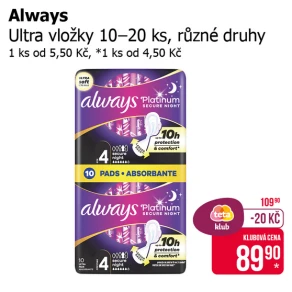 Sleva na produkty Always