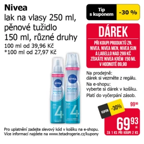 Sleva na produkty Nivea