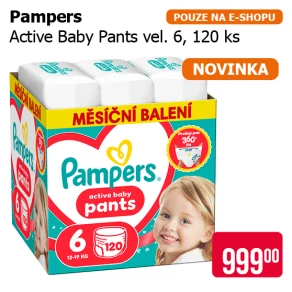Pampers - Active Baby Pants, vel. 6, 120 ks