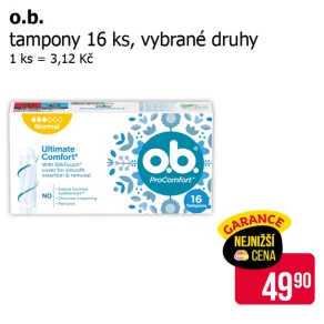 Sleva na produkty o.b.