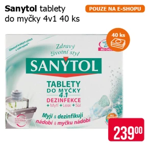 Sanytol - Tablety do myčky 4 v 1 40 ks