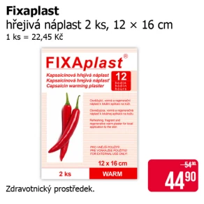 Sleva na produkty FIXAplast