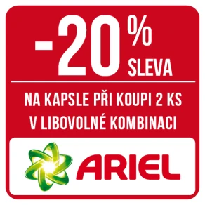 Sleva 20 % na kapsle značky Ariel při koupi 2 ks v libovolné kombinaci