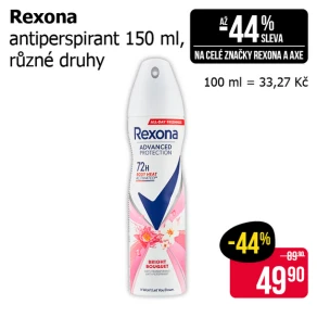 Sleva na produkty Rexona