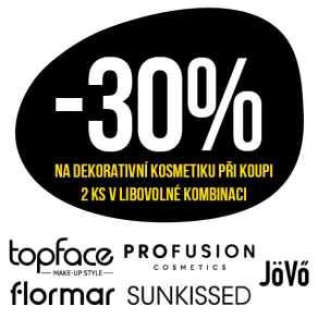 Sleva 30 % na dekorativní kosmetiku značek Topface, Profusion, Flormar, Sunkissed, Jövö při koupi 2 ks v libovolné kombinaci