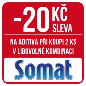 Sleva 20 Kč na aditiva značky Somat při koupi 2 ks v libovolné kombinaci