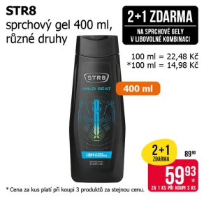 Akce 2+1 na sprchové gely v libovolné kombinaci