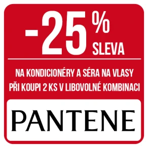Sleva 25 % na kondicionéry a séra na vlasy značky Pantene při koupi 2 ks v libovolné kombinaci