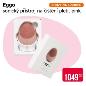 Eggo - Sonický přístroj na čištění pleti, pink