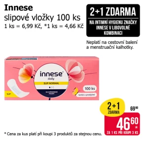 Akce 2+1 zdarma na intimní hygienu značky Innese v libovolné kombinaci