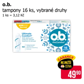 Sleva na produkty o.b.
