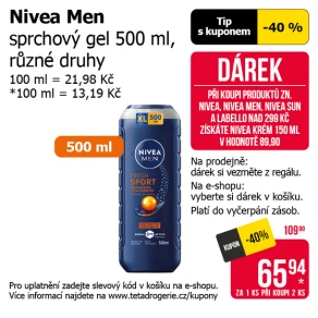 Sleva na produkty Nivea