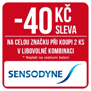 Sleva 40 Kč na celou značku Sensodyne při koupi 2 ks v libovolné kombinaci