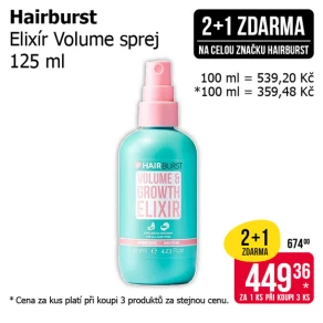 Akce 2+1 zdarma na celou značku Hairburst v libovolné kombinaci