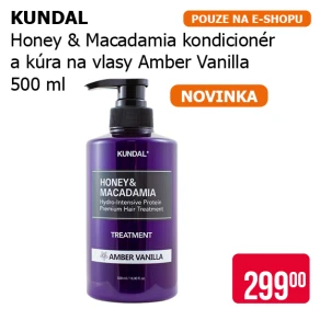 KUNDAL - Honey & Macadamia kondicionér a kúra na vlasy Amber Vanilla 500 ml