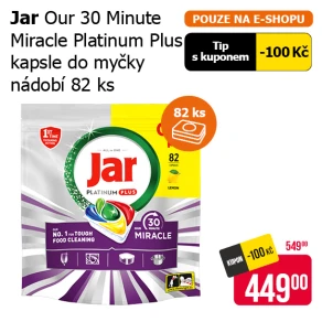 Jar - Our 30 Minute Miracle Platinum Plus Kapsle do myčky nádobí 82 ks