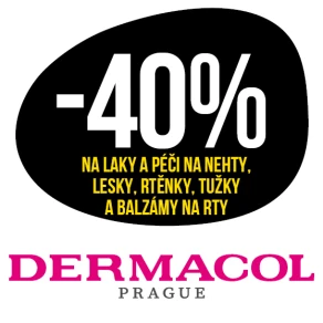 Sleva 40 % na laky a péči na nehty, lesky, rtěnky, tužky a balzámy na rty značky Dermacol